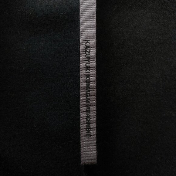 (SOLD) Kazuyuki Kumagai Attachment Black Wool Shawl Collar Cardigan - Picture 7 of 9